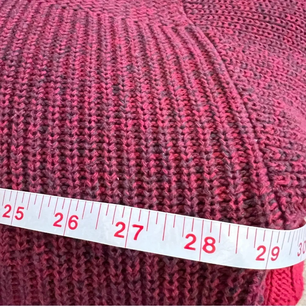 Vintage RedHead Red Ribbed Knit Henley Sweater‎ Size XL Mens Chunky